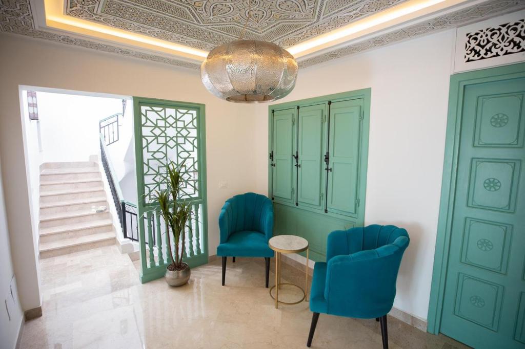 Posezení v ubytování Dar Hammamet Guest House & Hammam