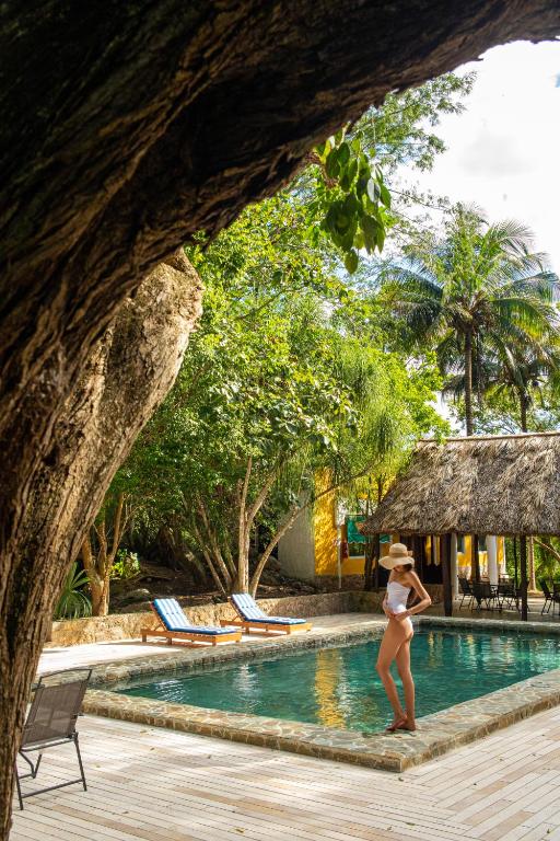 Bazén v ubytování Hacienda San Miguel Yucatan nebo v jeho okolí
