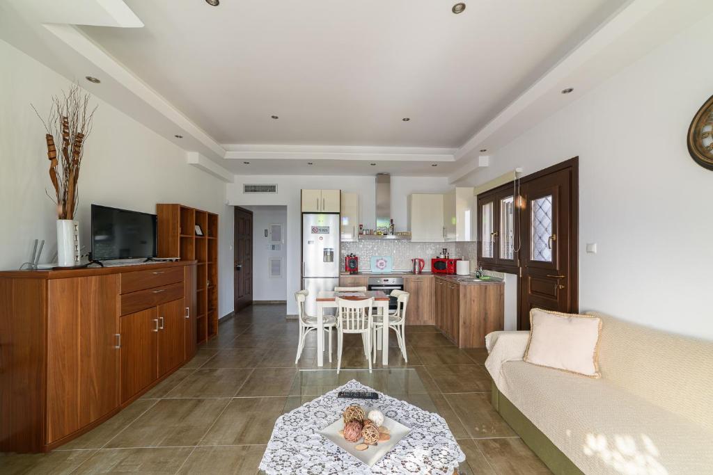 Kuchyň nebo kuchyňský kout v ubytování Mansion Chalatsopoulos