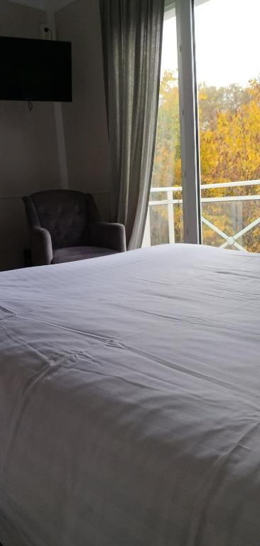 Postel nebo postele na pokoji v ubytování Hotel Le Rivage