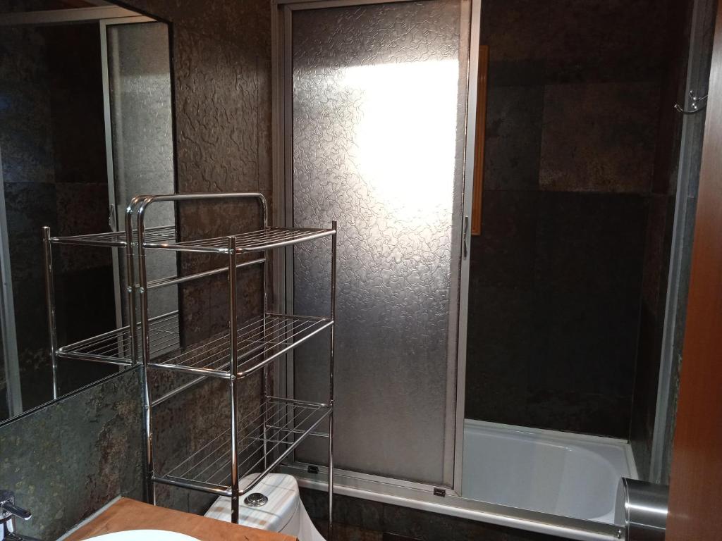 Koupelna v ubytování Hostal Mahuida