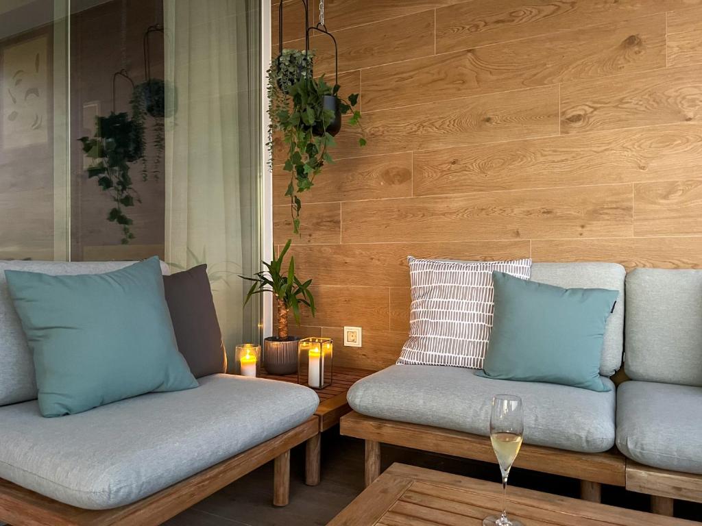 Część wypoczynkowa w obiekcie Luxury Seaviews Calaceite Casasol