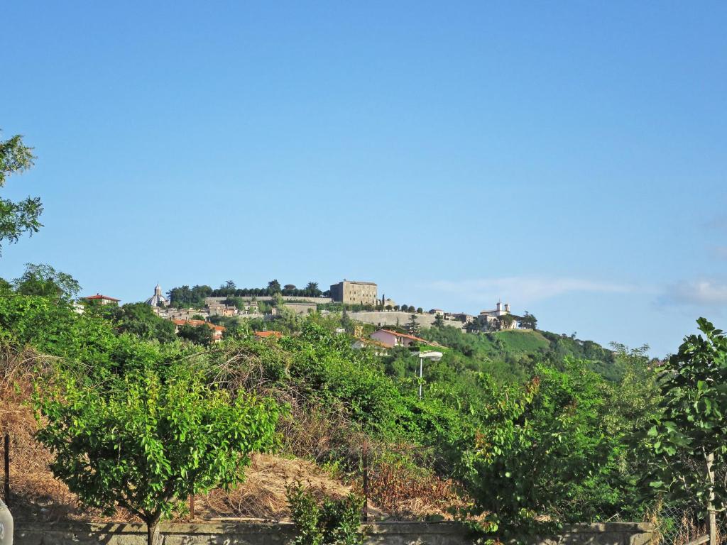 a town on top of a hill with trees at Holiday Home Casa Martina by Interhome in Montefiascone
