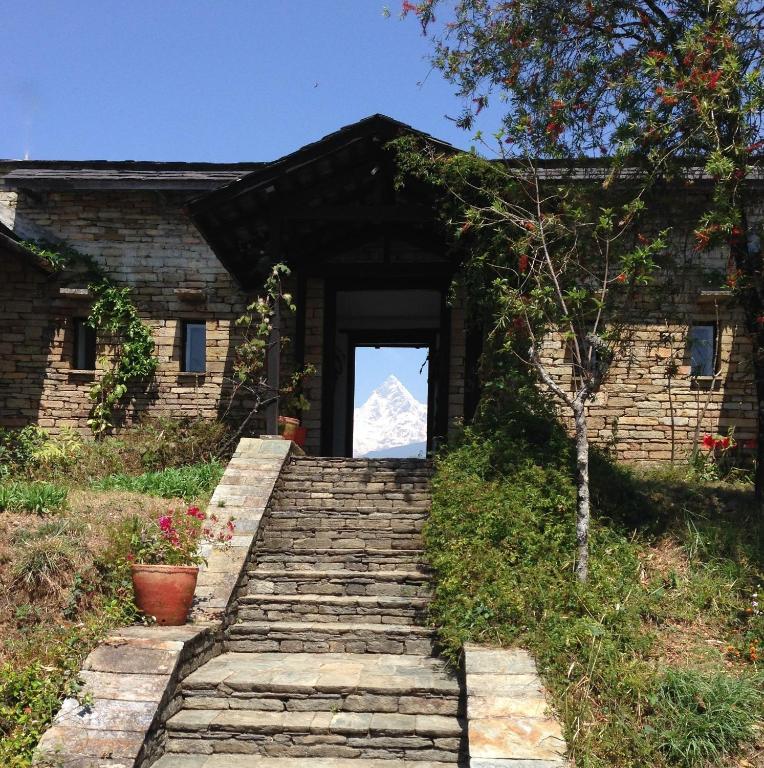Zahrada ubytování Tiger Mountain Pokhara Lodge