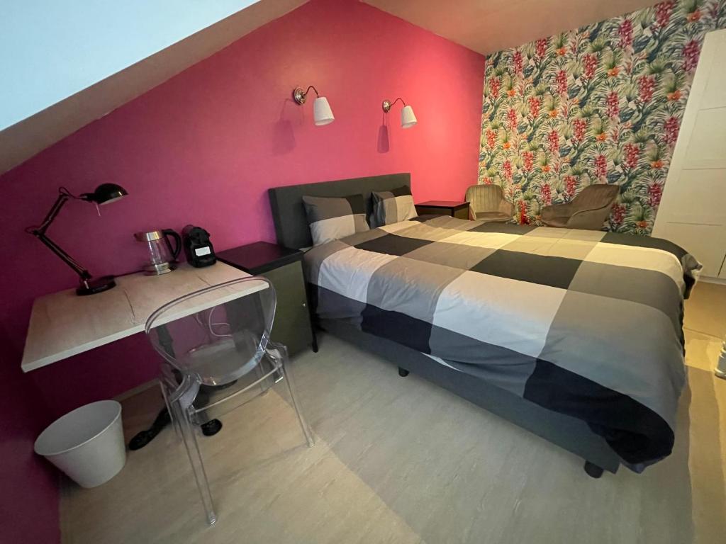 Postel nebo postele na pokoji v ubytování B&B groot-bijgaarden center