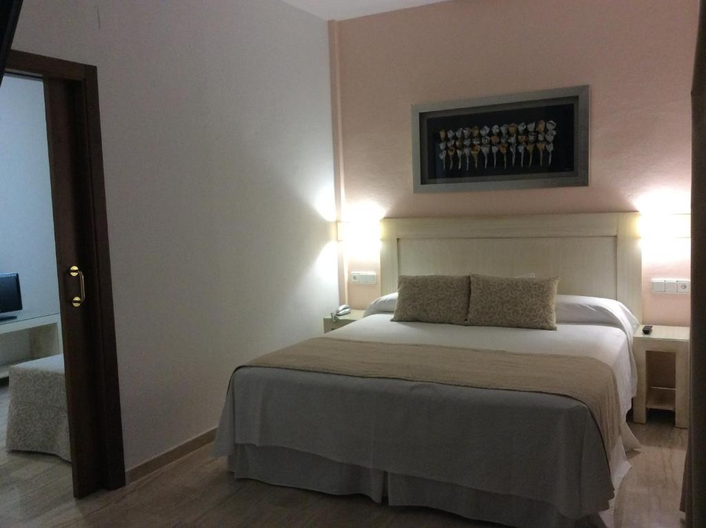 Posteľ alebo postele v izbe v ubytovaní Hotel Doña Lola Zahara