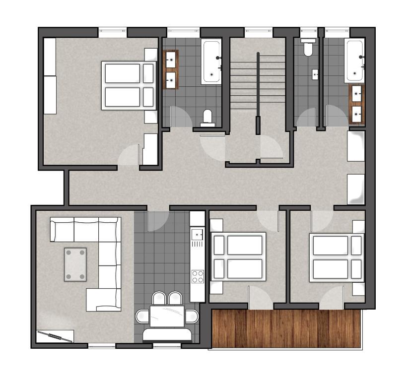 Půdorys ubytování Urlaubsplatzl Appartements
