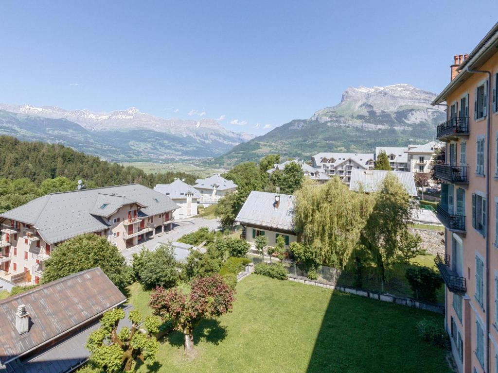 an aerial view of a city with houses and trees at Apartment La résidence by Interhome in Saint-Gervais-les-Bains