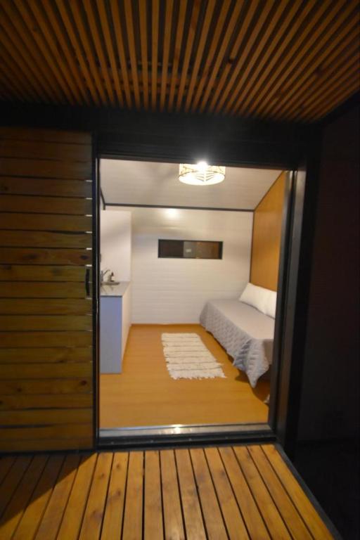 Letto o letti in una camera di Cantal Tiny house