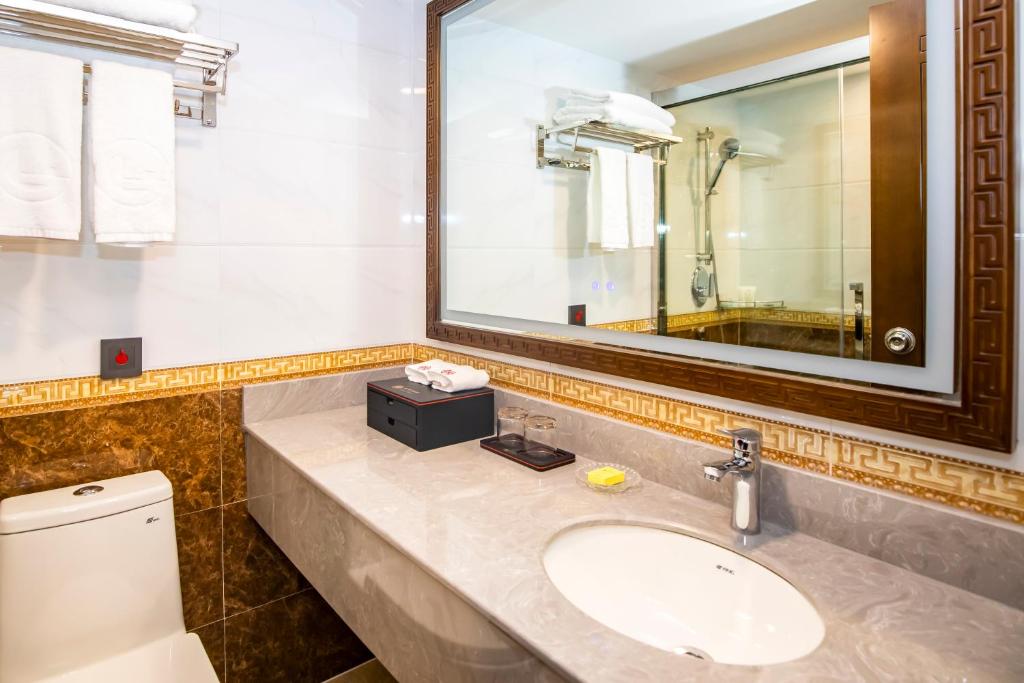 Koupelna v ubytování Fu Hua Hotel