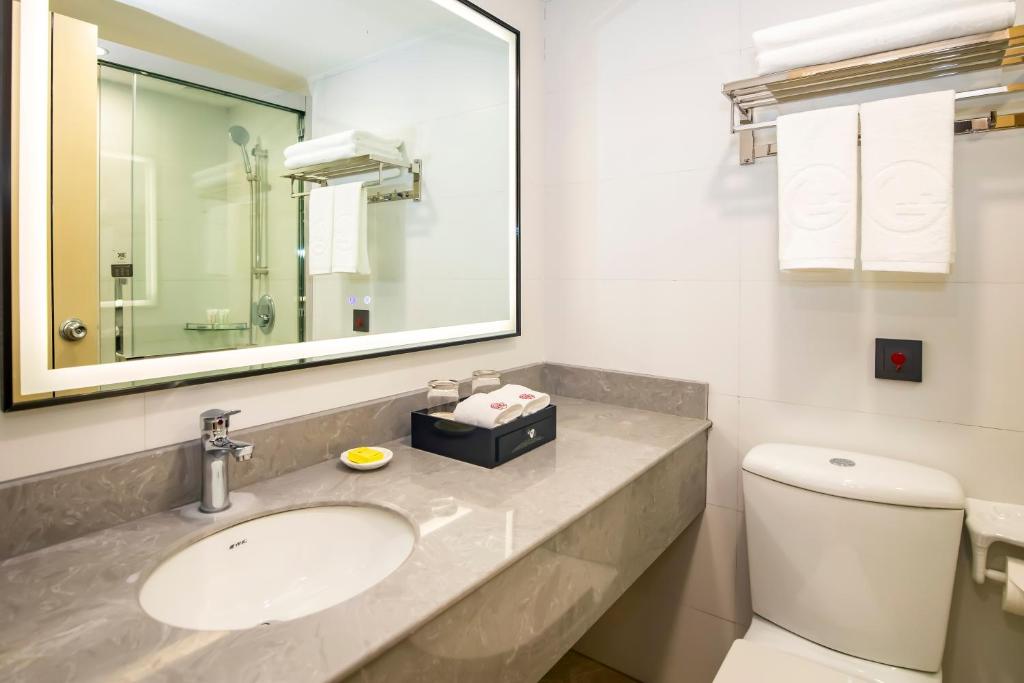 Koupelna v ubytování Fu Hua Hotel