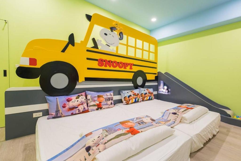 Postel nebo postele na pokoji v ubytování Kids Fun B&B