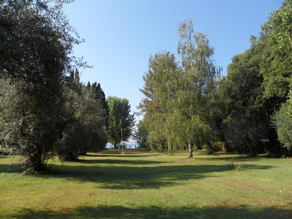 a park with trees and grass with a blue sky at Case Vacanze Valdilago in Bolsena