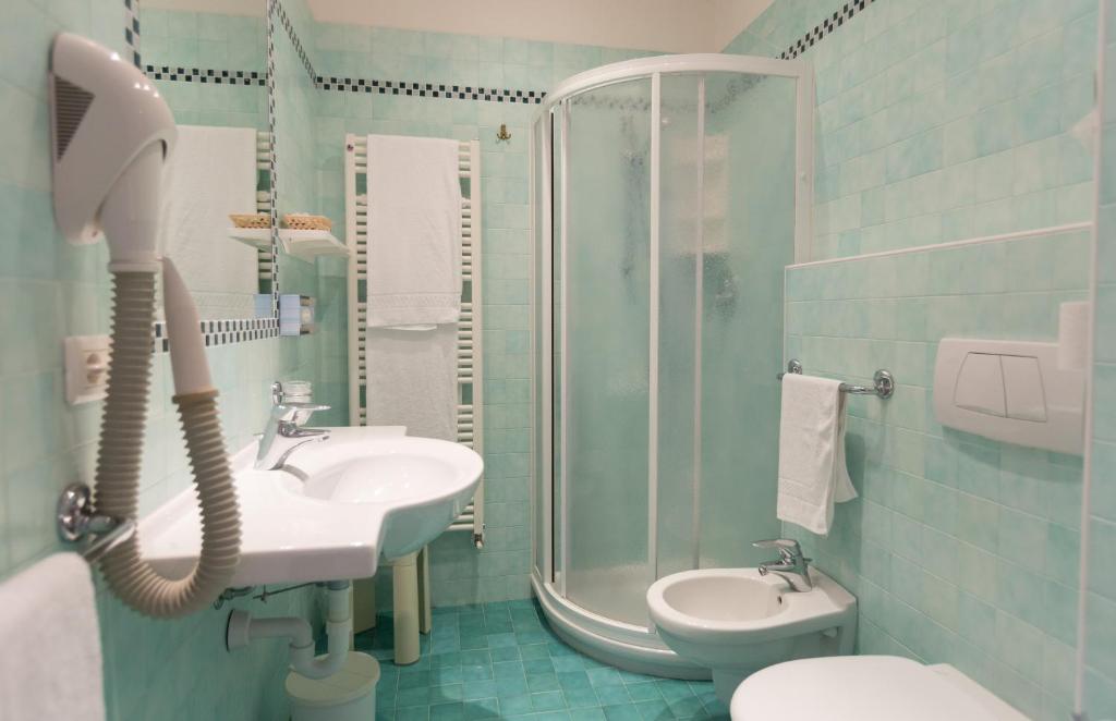 Koupelna v ubytování Hotel Al Caval