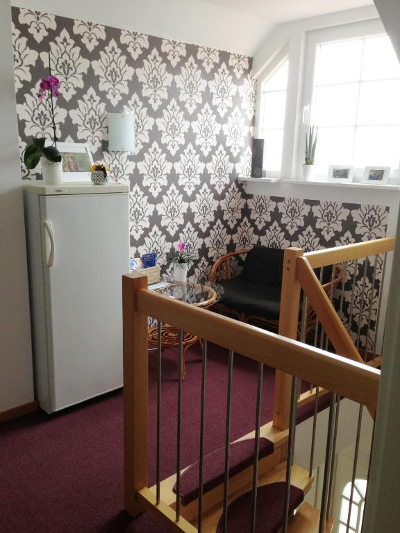 Kuchyň nebo kuchyňský kout v ubytování Gästehaus Helbighof