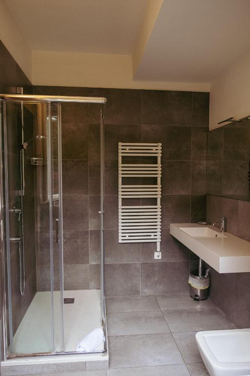Een badkamer bij Hotel Morgana