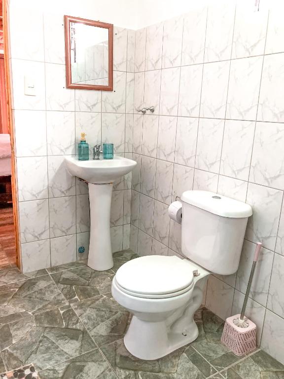 Koupelna v ubytování Hostal Belen