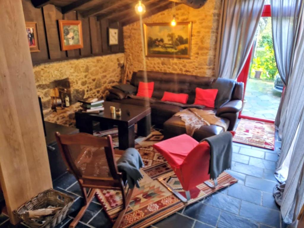Część wypoczynkowa w obiekcie A Pontiga I Casa Rural