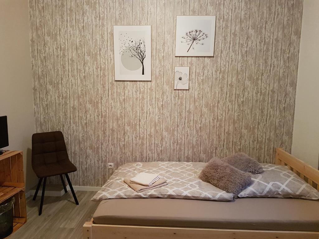 Postel nebo postele na pokoji v ubytování Einhaus