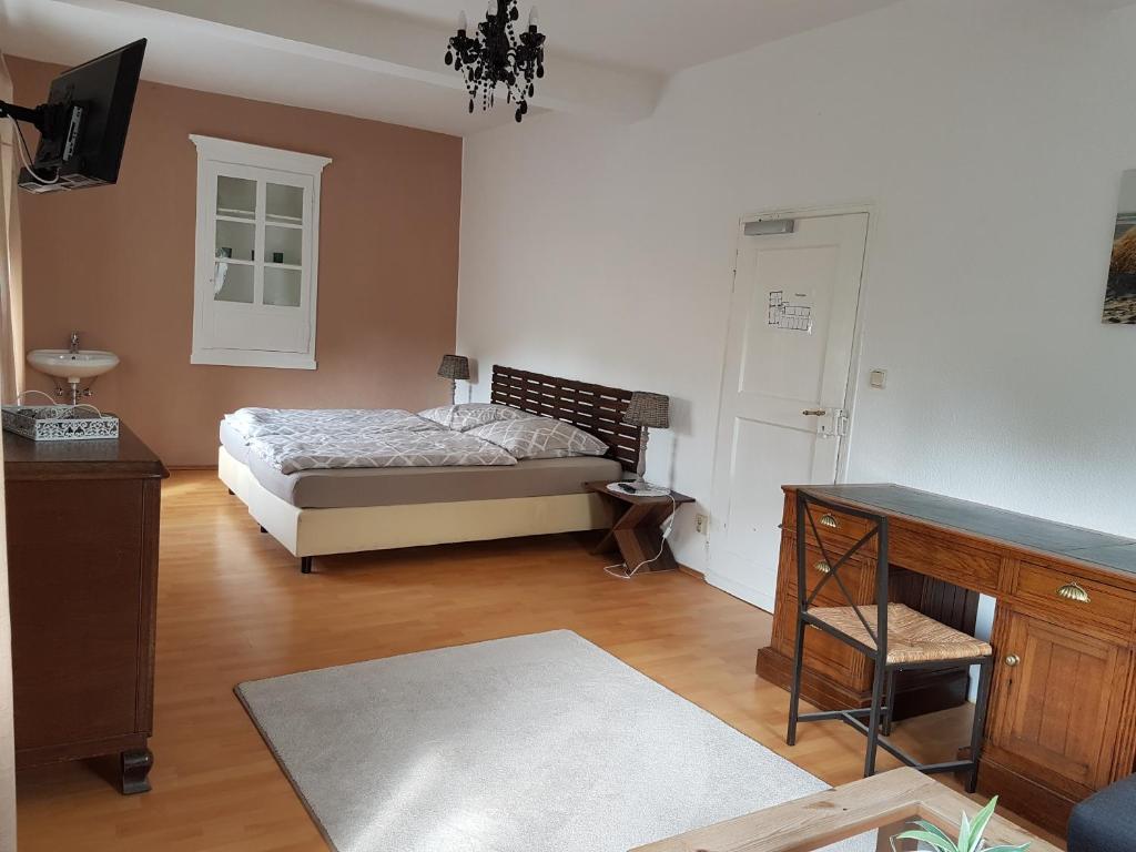Postel nebo postele na pokoji v ubytování Einhaus