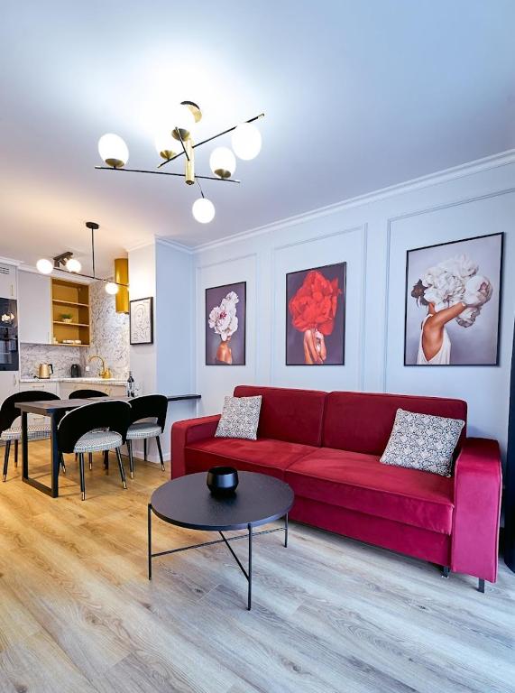 Posedenie v ubytovaní LAGUNA Apartament Polanica Residence 6 z garażem SPA
