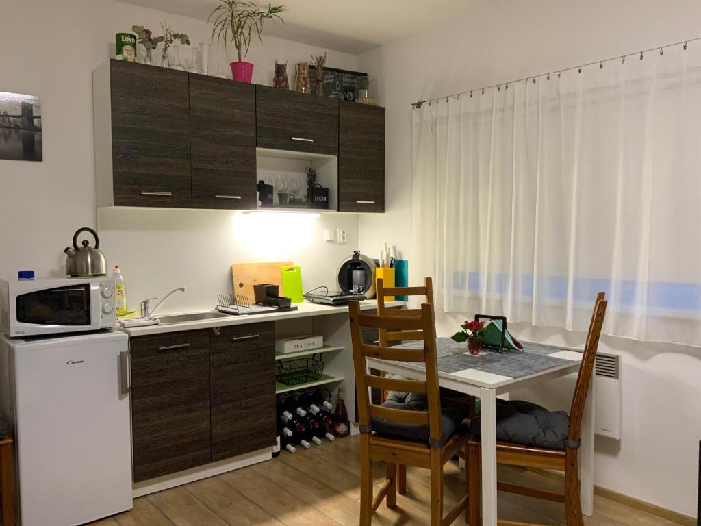 Kuchyň nebo kuchyňský kout v ubytování Apartmány Tylovice