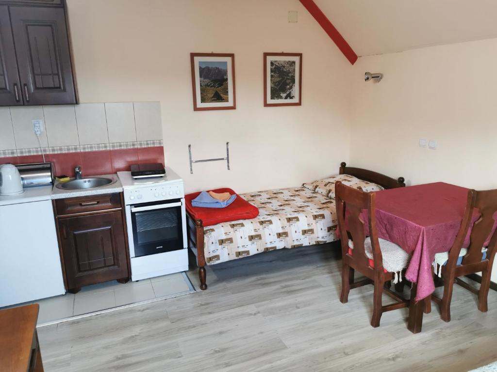 Kuchyň nebo kuchyňský kout v ubytování Apartments Razvršje