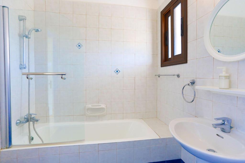 Koupelna v ubytování Villa Stavriella