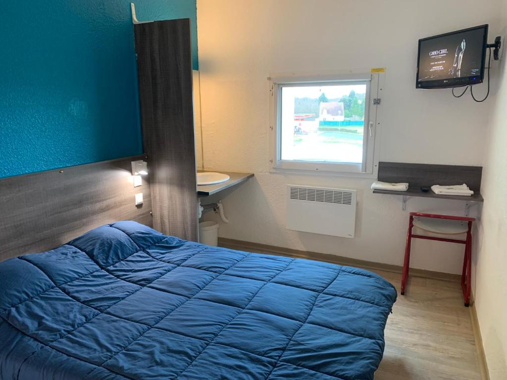 Postel nebo postele na pokoji v ubytování Hôtel Eco Blois -Sud- Vineuil