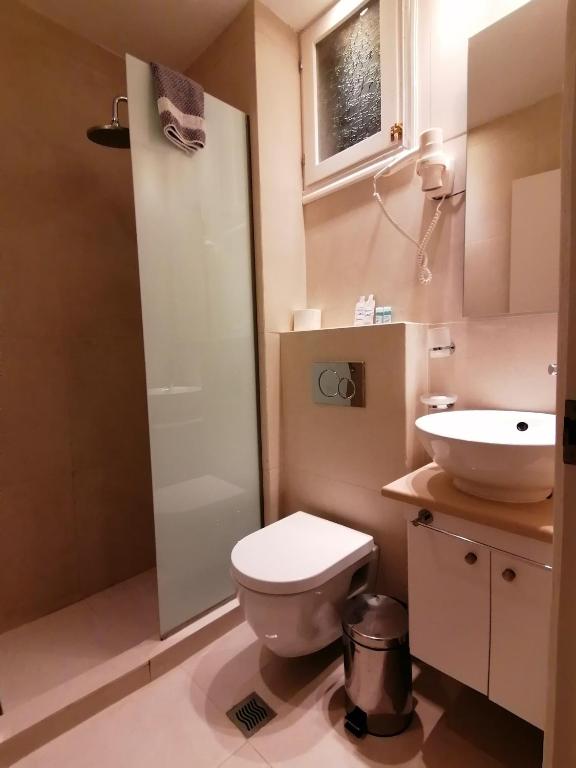 Koupelna v ubytování Hotel Galaxidi