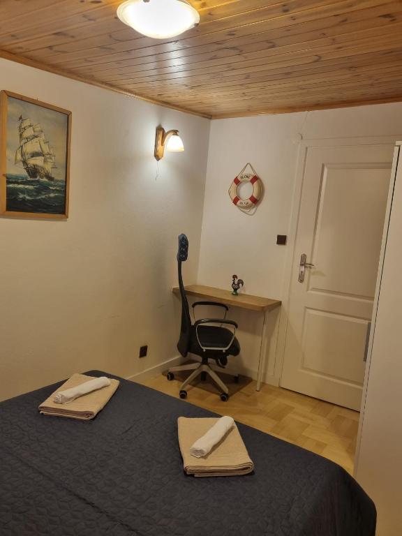 Posteľ alebo postele v izbe v ubytovaní Stylowe poddasze