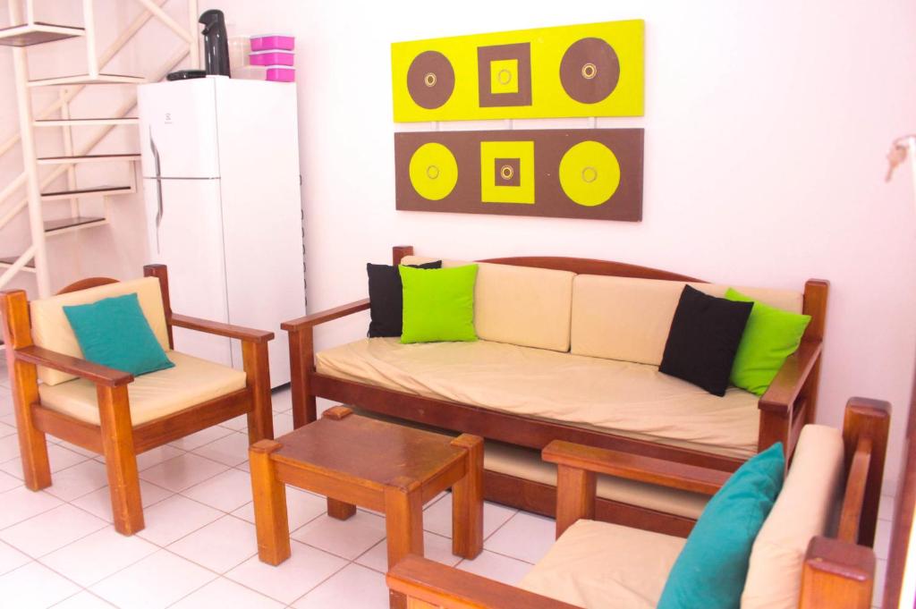 Posezení v ubytování Casa Duplex 3 Suítes em Condomínio