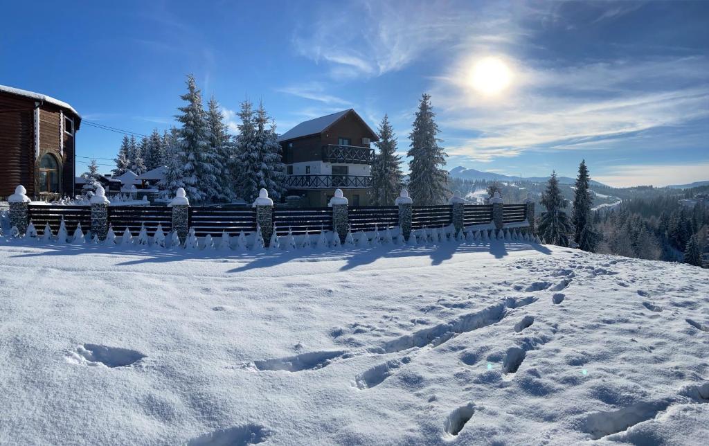 Panorama Karpat v zimě