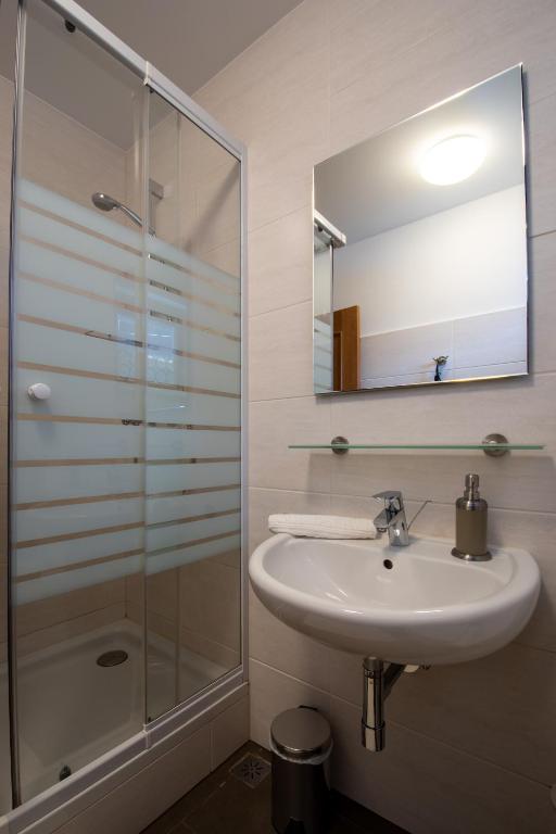Koupelna v ubytování Bergzeit Appartments