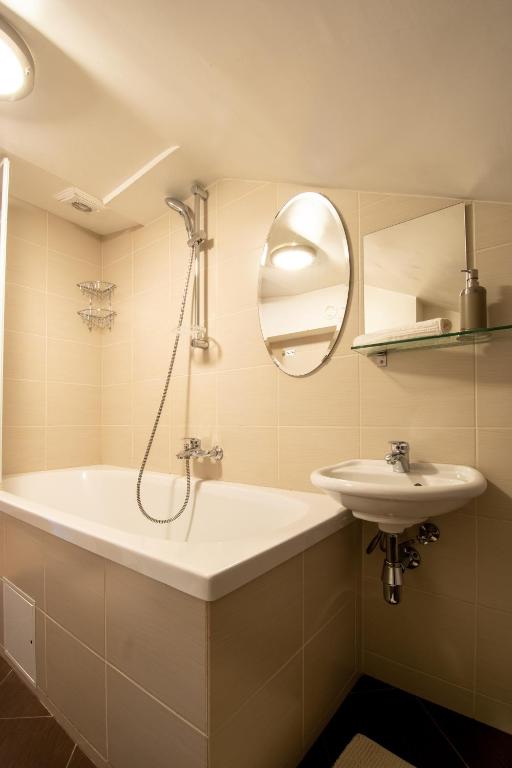 Koupelna v ubytování Bergzeit Appartments