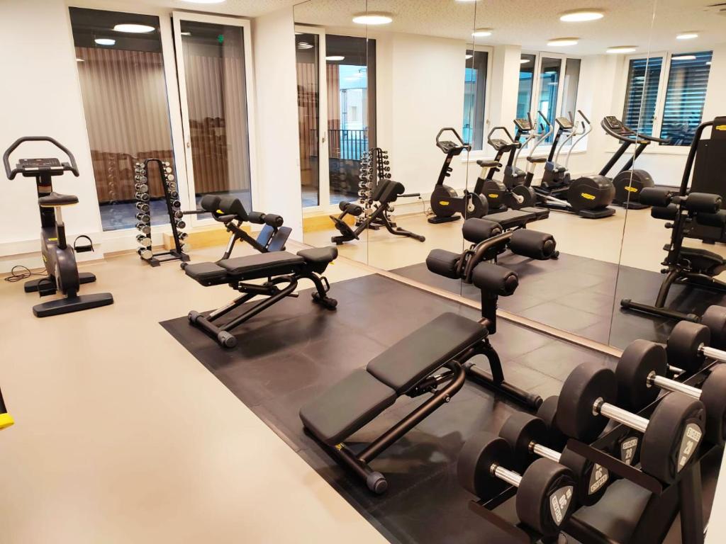 Fitness centrum a/nebo fitness zařízení v ubytování Panorama Apartment Vienna - free parking, sauna & fitness