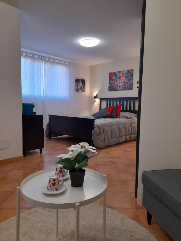 Łóżko lub łóżka w pokoju w obiekcie Villa Vittorio