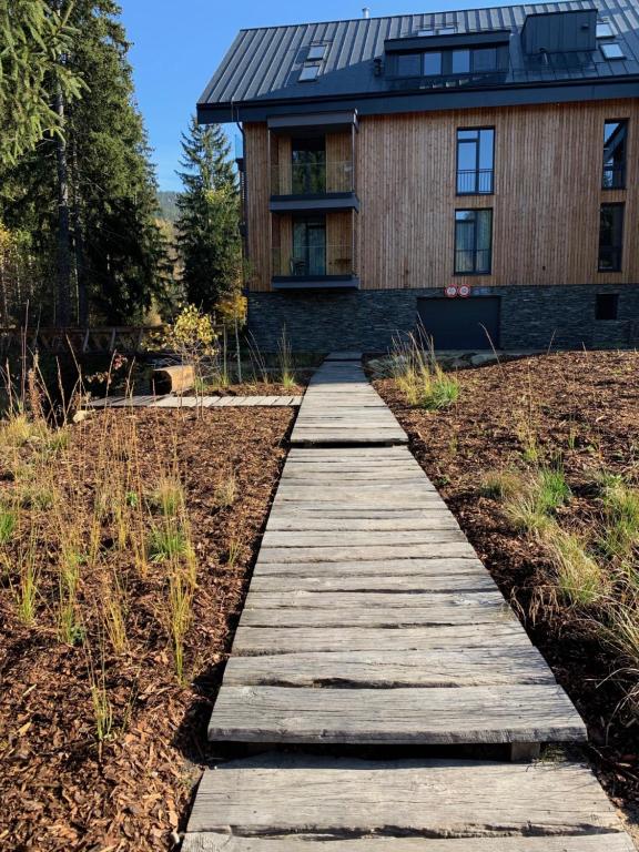 Zahrada ubytování Apartmán Dolce Vita Harrachov 1.8