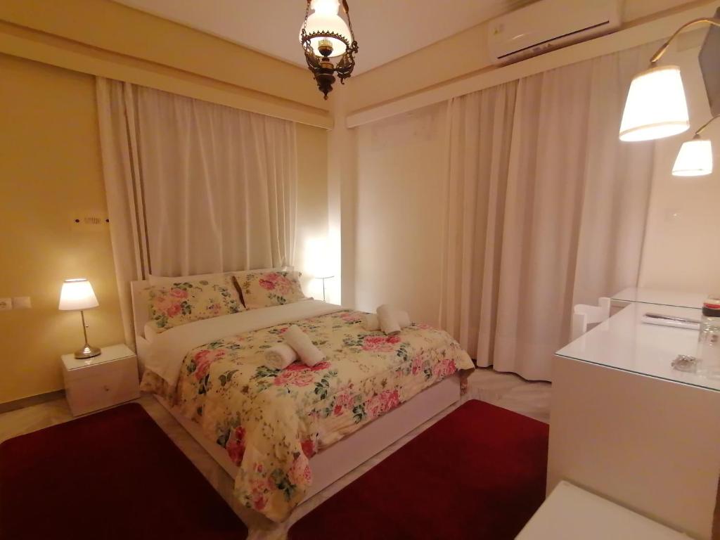 Postel nebo postele na pokoji v ubytování Hotel Galaxidi