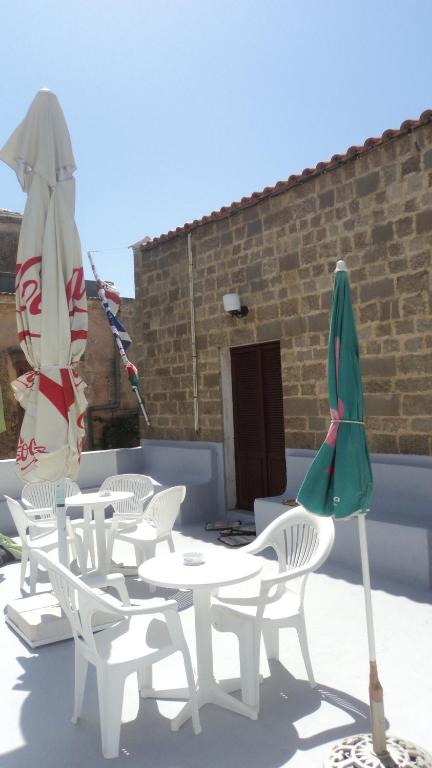 A seating area at Stavros Pension