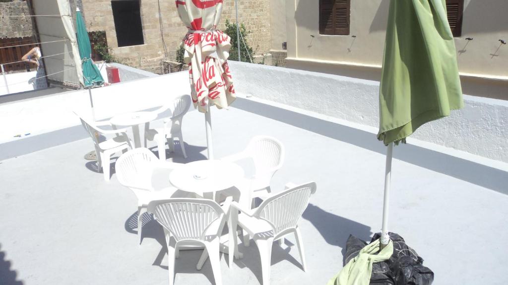 A balcony or terrace at Stavros Pension