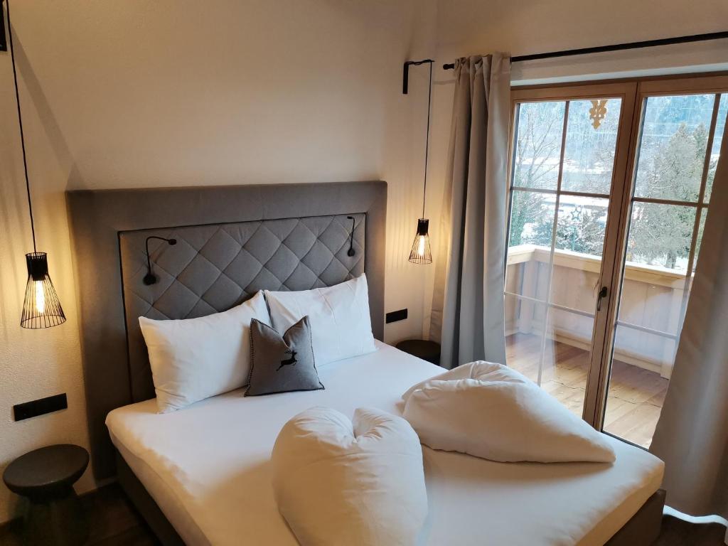 Postel nebo postele na pokoji v ubytování Das Krumerhaus