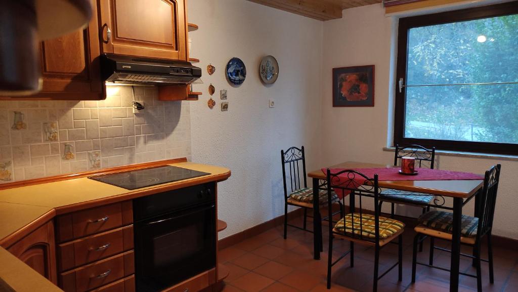 Kuchyň nebo kuchyňský kout v ubytování Alp House