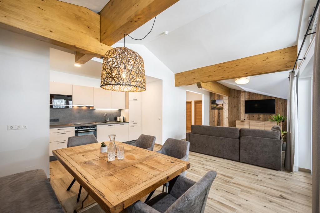 Kuchyň nebo kuchyňský kout v ubytování Appartement Tauernblick Radstadt