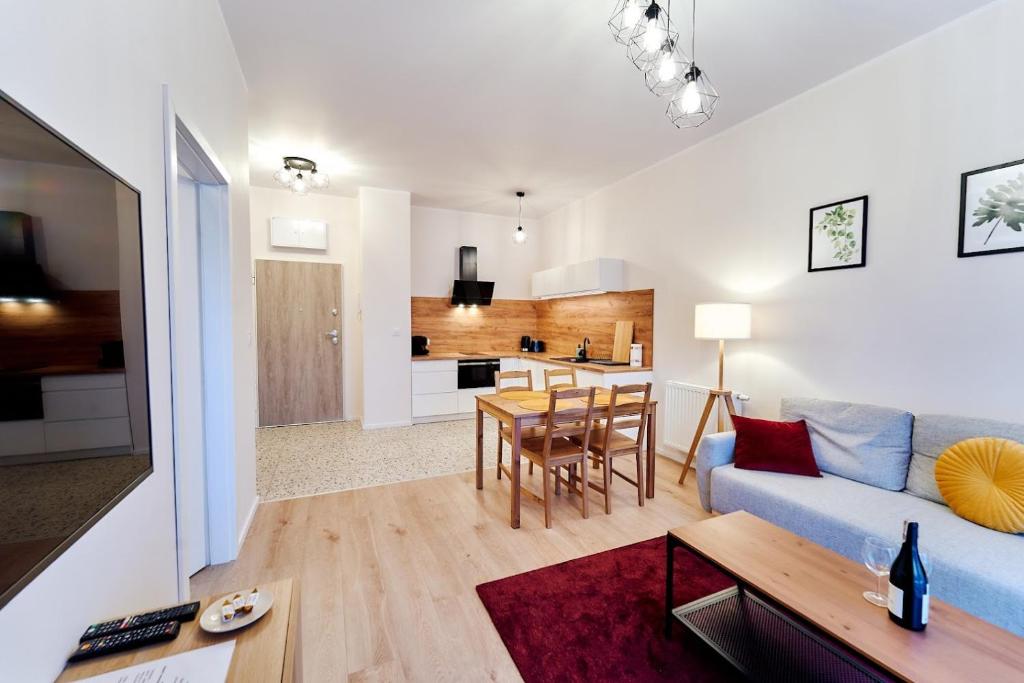 Kuchyňa alebo kuchynka v ubytovaní LAGUNA Apartament Polanica Residence 5