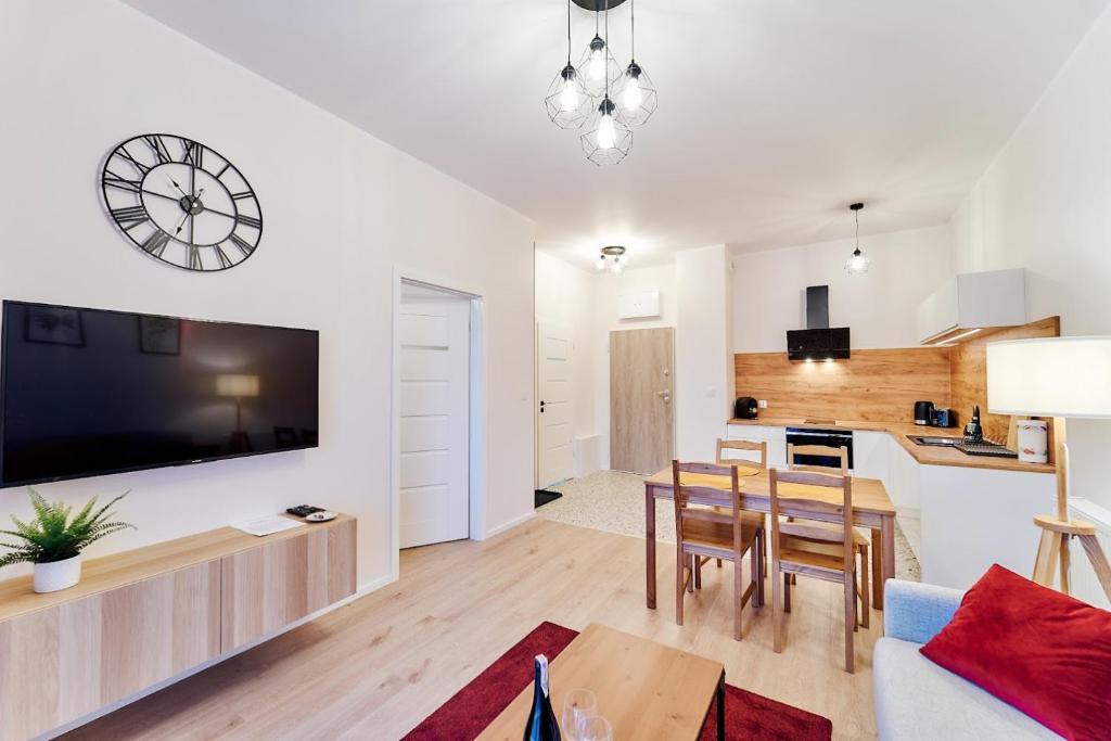 Kuchyňa alebo kuchynka v ubytovaní LAGUNA Apartament Polanica Residence 5