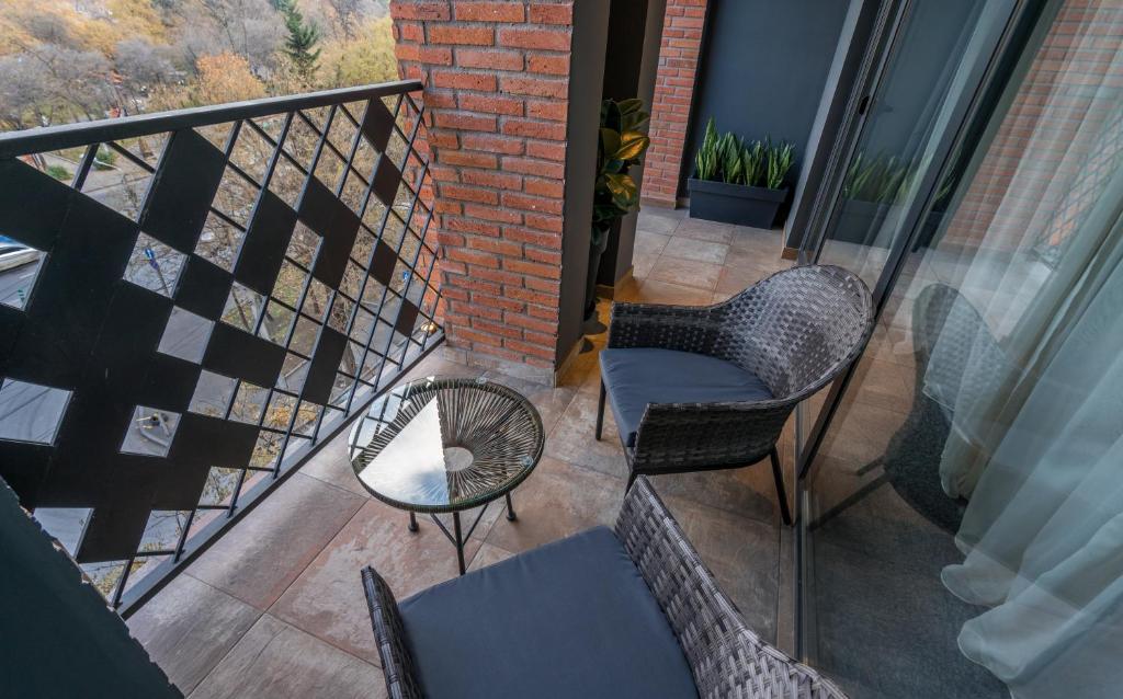 Balkón nebo terasa v ubytování Bridge Hotel