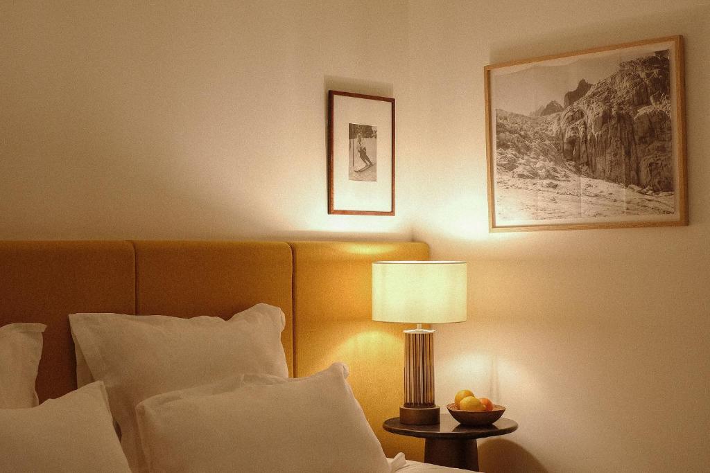Postel nebo postele na pokoji v ubytování Le Val Thorens, a Beaumier hotel