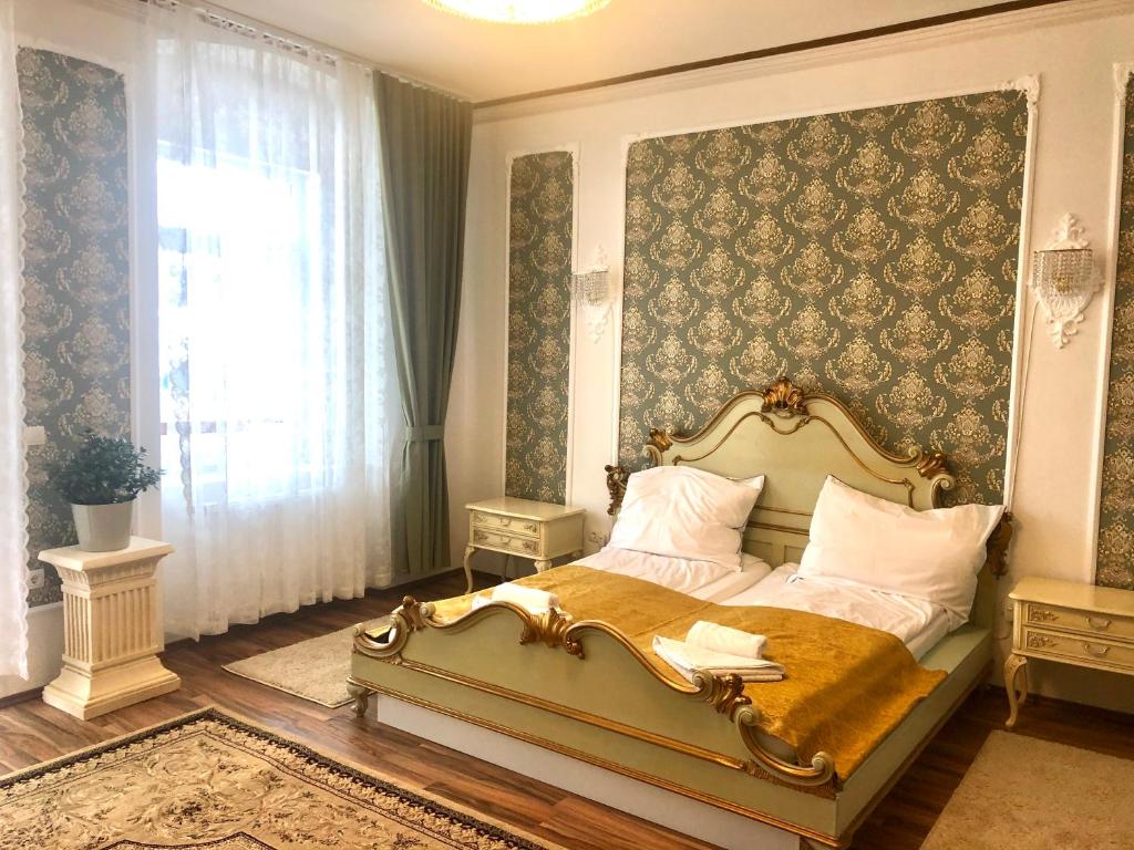 Llit o llits en una habitació de Lambach Villa Appartament 2