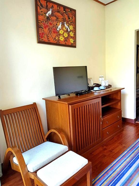 TV a/nebo společenská místnost v ubytování Aerie Lodge